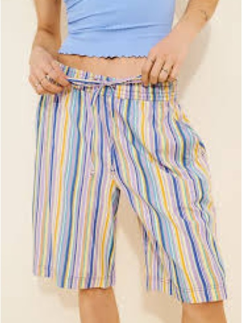 Free People Saylor Poplin Stripe Shorts